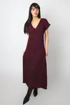 Vestido Dwz Decote V Meia Manga