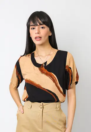 Blusa Dwz Estampada Gola Redonda