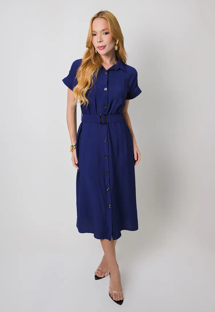 Vestido Dwz Chemisse com Faixa