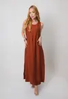 Vestido Dwz Longo Regata Liso