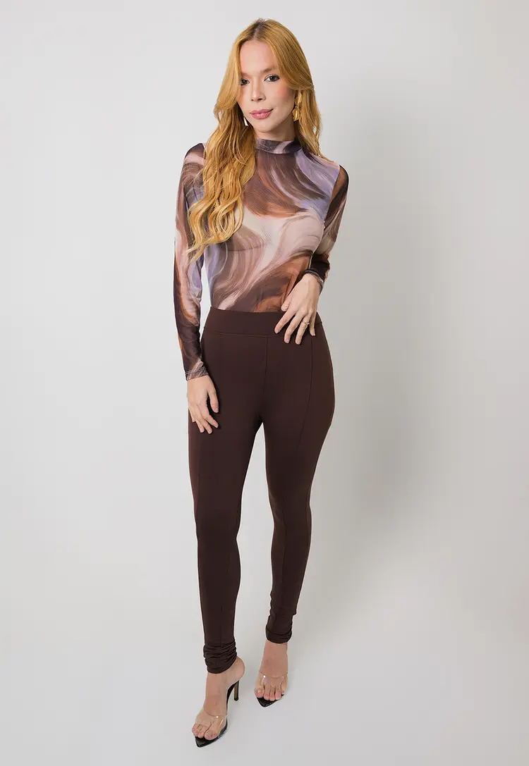 Body Dwz Manga Longa Estampada