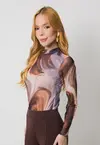 Body Dwz Manga Longa Estampada