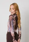 Body Dwz Manga Longa Estampada