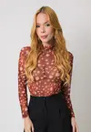 Body Dwz Manga Longa Estampada