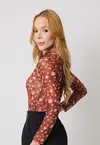 Body Dwz Manga Longa Estampada