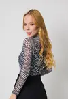 Body Dwz Manga Longa Estampada Zebra