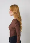 Blusa Dwz com Manga Longa Transpassada