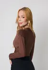 Blusa Dwz com Manga Longa Transpassada
