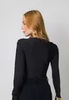 Blusa Dwz com Manga Longa Transpassada