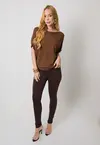 Blusa Dwz Tricot Canelada Meia Manga