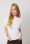 Blusa Dwz Tricot Canelada Meia Manga