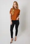 Blusa Dwz Tricot Canelada Meia Manga