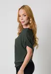 Blusa Dwz Tricot Canelada Meia Manga