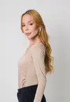 Blusa Dwz Manga Longa Transpassada