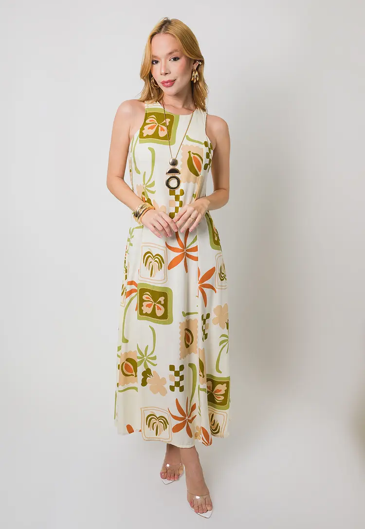 Vestido Dwz Longo Estampado
