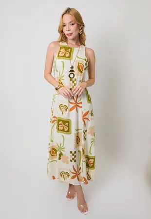 Vestido Dwz Longo Estampado