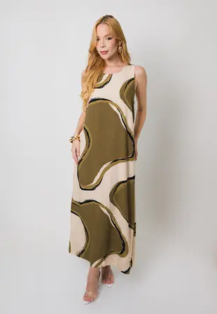 Vestido Dwz Longo Regata Estampado